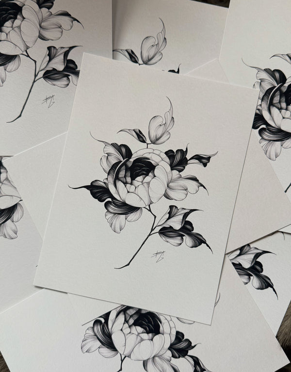 'Bloom by B' - Floral Art print