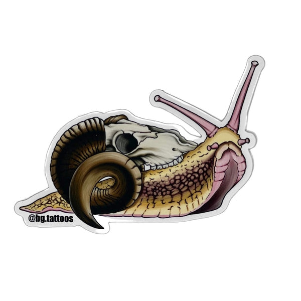 Skull Snail Sticker